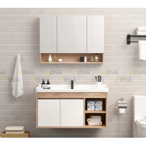 Tủ Chậu Lavabo Nhựa PVC Màu Vân Gỗ Cao Cấp Navier NV-567