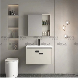 Tủ Lavabo Nhựa PVC Với Tủ Gương Nhôm Navier NV-G01M-60