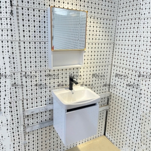 Bộ Tủ Chậu Lavabo Nhôm Đặc Kèm Tủ Gương Navier NV-25011-40