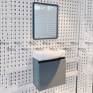 Bộ Tủ Chậu Lavabo Nhôm Đặc Kèm Gương Navier NV-2203-40