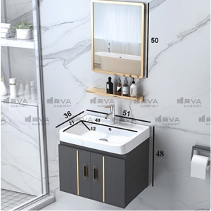 Tủ Lavabo Với Kệ Gương Nhôm Navier NV-474