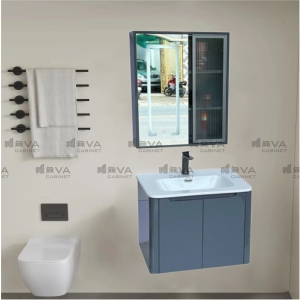 Tủ Lavabo Xám Gương Led Nhựa PVC Navier NV-560X