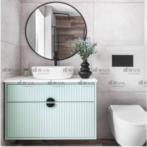 Tủ Lavabo Chất Liệu Nhựa PVC Màu Xanh Cao Cấp Navier NV-574